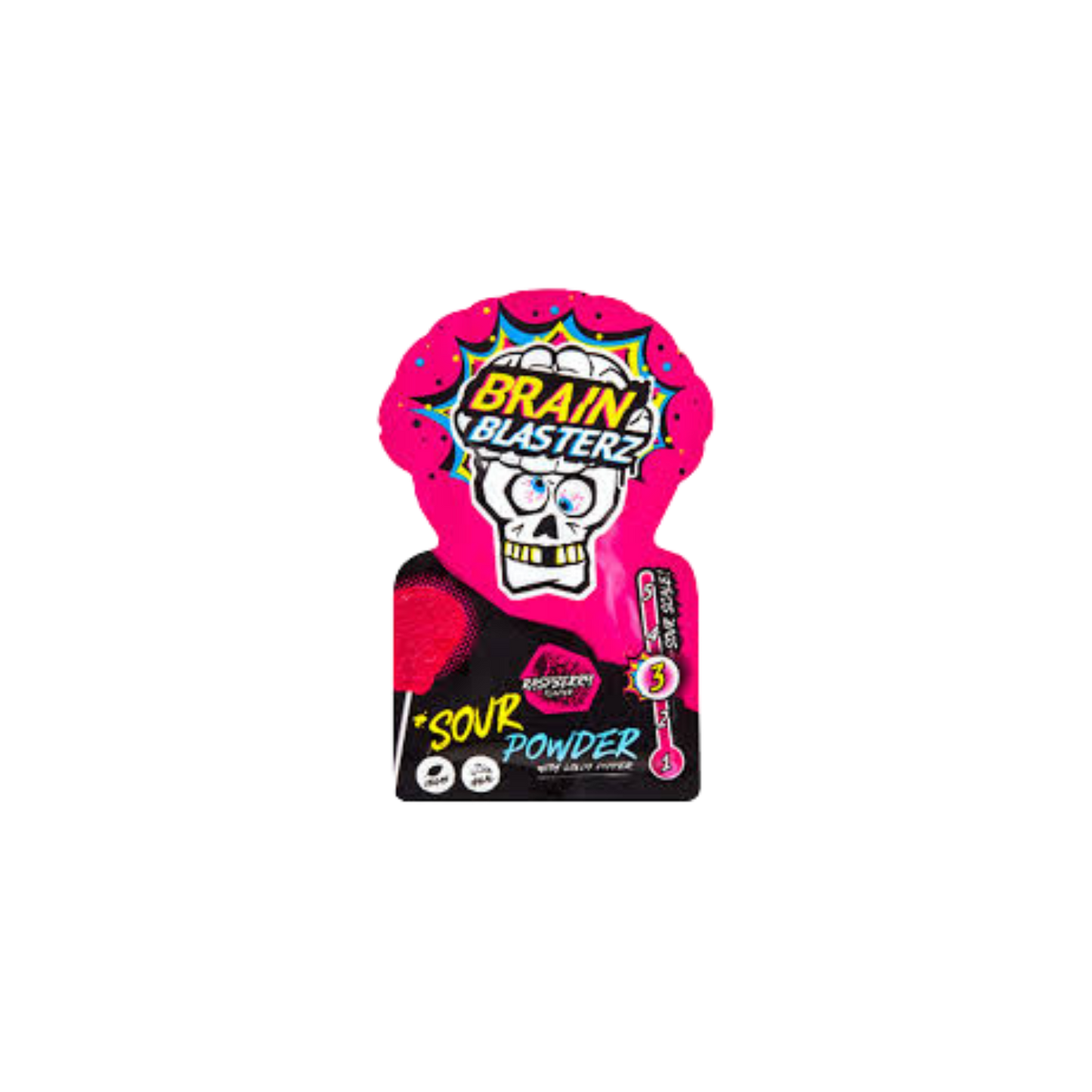 Brain Blasters Sour Candy Lolly Rasberry